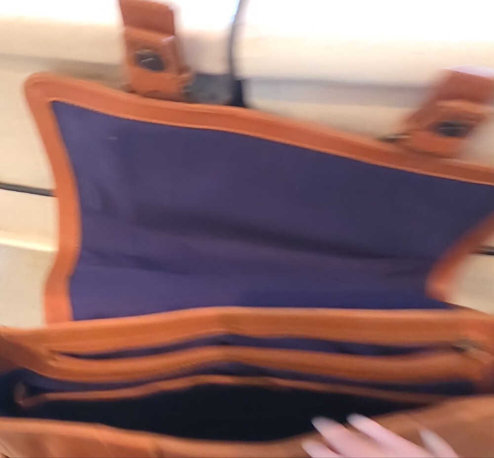 Dooney & Bourke Chestnut Brown Leather Work Tote - Picture 8 of 13